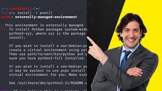 error: externally-managed-environment Kali Linux 2023 Fixed