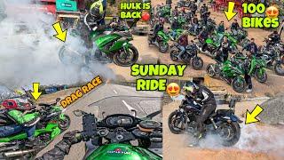 Sunday Ride with Hulk 100 + Superbikes| My New Bike is Here | Finally New Bike️