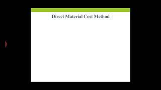 Direct Material Cost Method