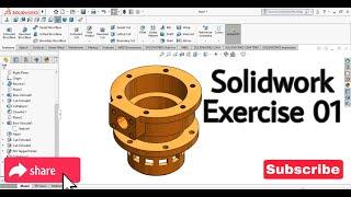 Solidwork Exercise 01 || Solidwork Practice Drawing || SolidWorks Tutorials ||CAD Tech||