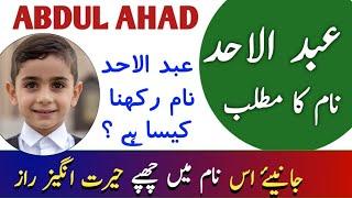 Abdul Ahad Name Meaning In Urdu || Abdul Ahad Naam Ka Matlab || Muslim Boy Name ||