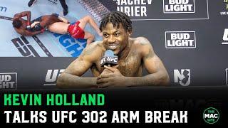 Kevin Holland reacts to breaking opponent's arm at UFC 302