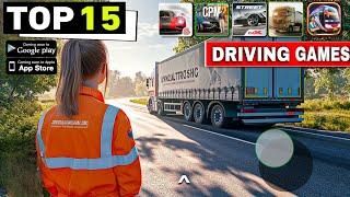 TOP 15 BEST Driving Games FOR Android/iOS + Truck Games, Car Games & Bus Games