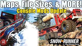 SnowRunner: CONSOLE MOD MAPS ARE BEING TESTED! Mod SIZE ON CONSOLES!