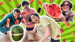 EXPLODING WATERMELON CHALLENGE - WHO CHICKENS OUT??