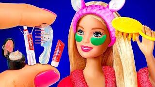 16 Hacks for Barbie and LOL Doll Morning Routine: Patches, Mask, Lipstick, Toothpaste and more