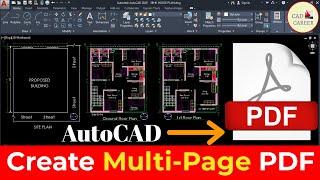 AutoCAD Multi Page PDF | Create Multiple Sheet PDF | EXPORTPDF In AutoCAD | Convert AutoCAD to PDF