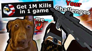 Doing YOUR INSANE Phantom Forces Challenges.. (oh please no lol)