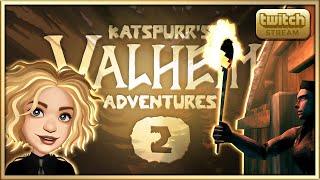 Building a base - KatsPurr's Live Stream Adventures in Valheim - Part 2