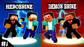 AMONG US THE IMPOSTOR PART 1 : HEROBRINE BECAME DEMON - MONSTER SCHOOL