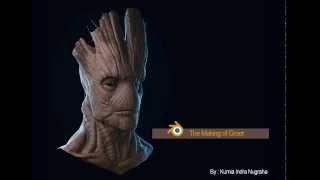 Groot Blender Sculpting Timelapse