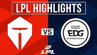 TES vs EDG Highlights ALL GAMES | LPL 2024 Spring | TOP ESPORTS vs Edward Gaming