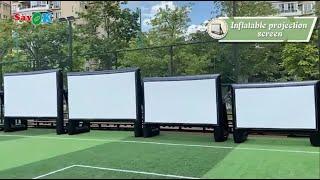 Waterproof Inflatable Movie Screen Airtight Projector Screen For Outdoor