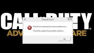 DirectX encountered an unrecoverable error (fix)حل مشكلة