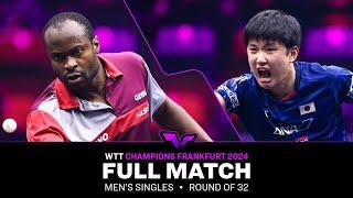 FULL MATCH | Quadri Aruna vs Tomokazu Harimoto | MS R32 | #WTTFrankfurt 2024