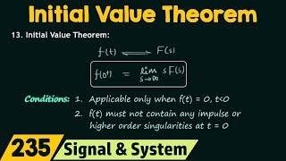 Initial Value Theorem