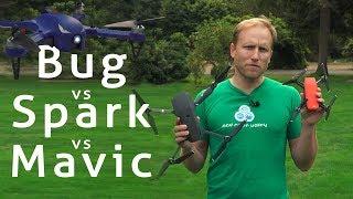 DJI Spark vs DJI Mavic vs Super Cheap Bug 3 $130 Drone