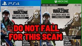 Warning: Activision's Warzone Gilded Age III Pro Pack Scam