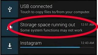 how to fix insufficient storage-storage space running out some system functions may not work