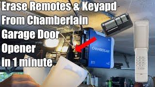 How to Erase Chamberlain Garage Door Remotes