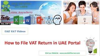 How to File Vat Return  in FTA Portal in UAE