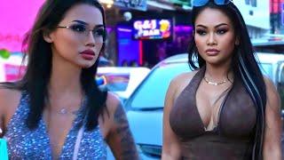 ATTRACTIVE LADIES IN PATTAYA EXCITING STREET and BEACH Scenes, Thailand 2924