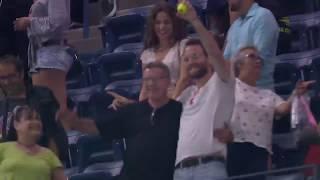 Rafael Nadal Hits Ball Into Press Booth After Quarterfinal Match