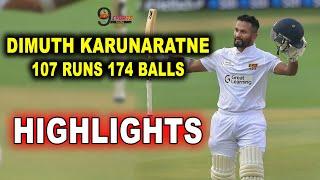 India vs Sri Lanka 2nd test | Dimuth Karunaratne 174 Balls 107 Runs Highlights | Test Fastest Fifty