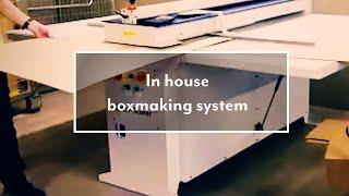 In house boxmaking system by KOLBUS