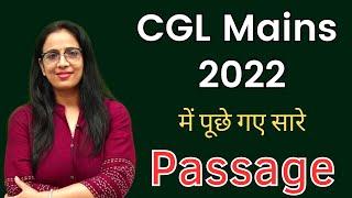 SSC CGL Mains 2022 || Passage Asked in SSC CGL Tier II ||  PQRS || English With Rani Ma'am