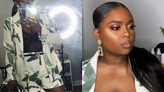 3 in 1 GRWM Birthday Hair + Makeup + Outfit FT. AfricanMall 28in Ponytail