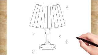 How To Draw Lamp - Step By Step Drawing