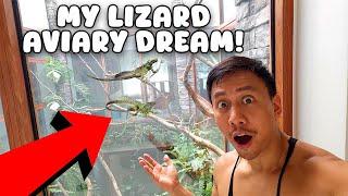 I Put Two Lizards in My Giant Home Aviary  | Vlog #1755