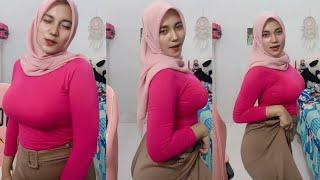 Asian Beautiful Hijab Style Pinky Outfit Very Beautiful