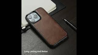 Leather Magsafe iPhone case Oil Wax - Icarer. Hurtel Wholesale