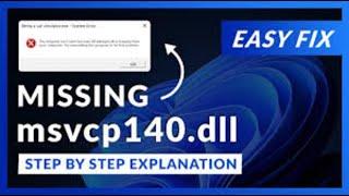 2024 How To Fix MSVCP140.dll Missing or Not Found In Windows 11/10/8/7