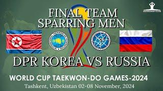 Team sparring taekwondo ITF , World Cup 2024 final DPR Korea vs Russia