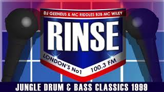 DJ Geeneus with MC Wiley & MC Riddles | 1999 Old Skool Drum & Bass Set | Rinse FM 100.3