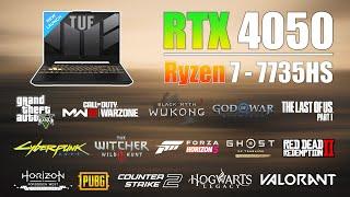 Asus Tuf A15 : Ryzen 7 7735HS RTX 4050 Gaming Test - 15 Games Tested