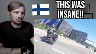 Reaction To Exciting Police Motorcycle Chase in Finland