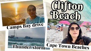 Cape Town’s most beautiful beaches || Clifton Beach || Thunderstorm || Pakistani vlogger in Africa