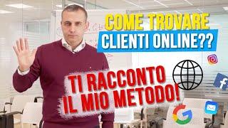 Come trovare clienti online? Ti racconto il mio metodo.