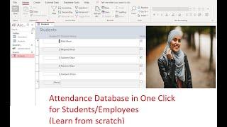 MS Access Database; Students Attendance using append Query; Urdu/Hindi