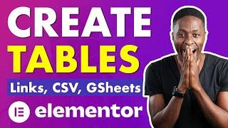 Create Custom Elementor Tables, Import CSV Tables and Google Sheets with Premium Addons