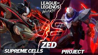 Supreme Cells Zed VS Project Zed ( Skins Comparison ) Wild Rift