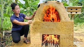 How to make a waste incinerator from clay & Taking care of pets | Building a new life - Daily life