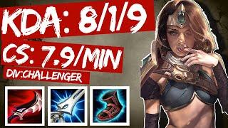 Sivir ADC vs Caitlyn s11 (KDA: 8/1/9/): FULL GAME CHALLENGER REPLAY