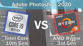 Photoshop CPU performance: Intel Core 10th Gen vs AMD Ryzen 3rd Gen