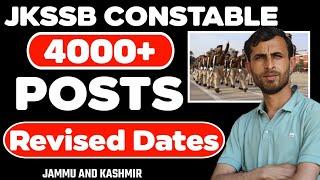 JKP Constable posts dates revised | 4000 posts in kashmir