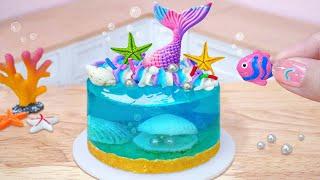 Fresh Miniature Ocean Mermaid Jelly Cake Decorating Idea for Summer  Miniature Jello Cake Recipe